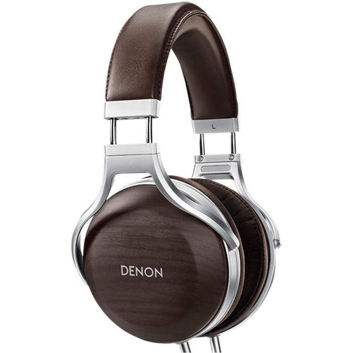 Denon AH-D5200 | Écouteur filaire circum-auriculaire - Coques en Zebrawood - Structure en Aluminium - Haut de gamme - Léger - Brun-SONXPLUS Val-des-sources