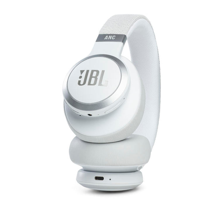 JBL Live 660NC | Écouteurs sans fil circum-auriculaires - Bluetooth - Annulation active du bruit - Connexion multipoint - Blanc-SONXPLUS Val-des-sources