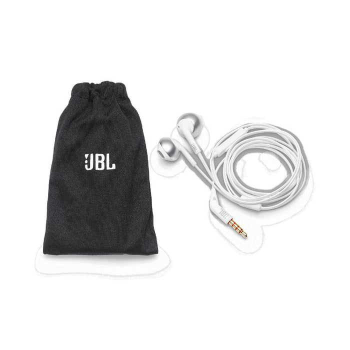 JBL Tune 205 | Écouteurs filaire intra-auriculaires - JBL Pure Bass - Microphone - Chrome-SONXPLUS Val-des-sources