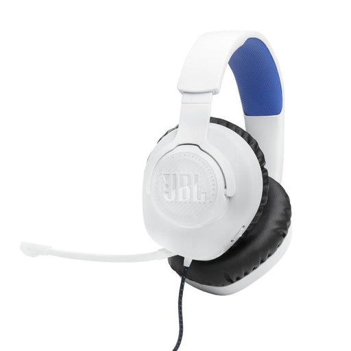 JBL Quantum 100P | Casque de jeu filaire circum-auriculaire - Pour Console Playstation - Blanc/Bleu-SONXPLUS Val-des-sources