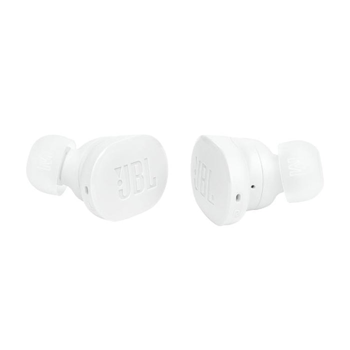 JBL Tune Buds | Écouteurs intra-auriculaires - 100% Sans fil - Bluetooth - Réduction de bruit - 4 microphones - Blanc-SONXPLUS Val-des-sources