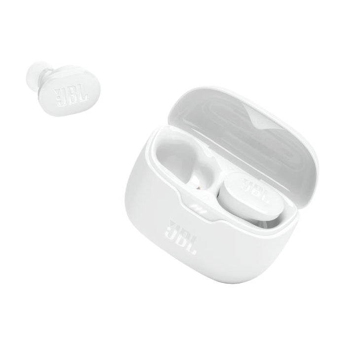 JBL Tune Buds | Écouteurs intra-auriculaires - 100% Sans fil - Bluetooth - Réduction de bruit - 4 microphones - Blanc-SONXPLUS Val-des-sources