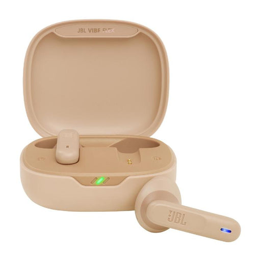 JBL Vibe Flex | Écouteurs intra-auriculaires - Sans fil - Bluetooth - Conception Stick-open - Technologie Smart Ambient - Beige-SONXPLUS Val-des-sources