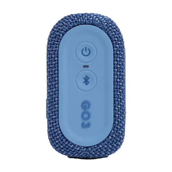 JBL Go 3 Eco | Mini Haut-parleur - Ultra-portable - Bluetooth - IP67 - Bleu-SONXPLUS Val-des-sources