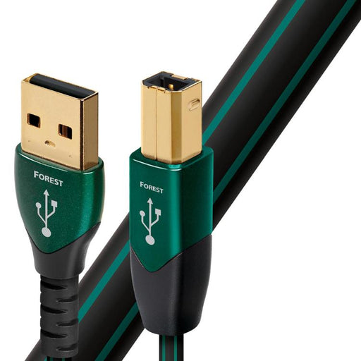 Audioquest Forest | Câble USB A vers USB B - Version USB 2.0 - Conducteur en Argent massif à 0,5% - 1.5 Mètres-SONXPLUS Val-des-sources