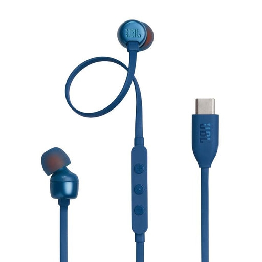 JBL Tune 310C | Écouteurs intra-auriculaires - Filaire - USB-C - Télécommande 3 boutons - Bleu-SONXPLUS Val-des-sources