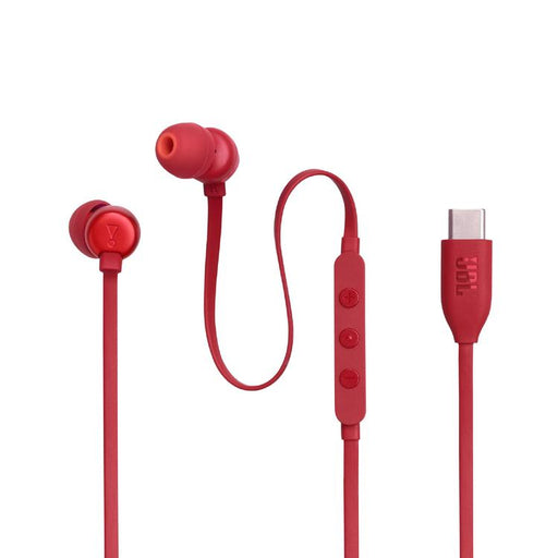 JBL Tune 310C | Écouteurs intra-auriculaires - Filaire - USB-C - Télécommande 3 boutons - Rouge-SONXPLUS Val-des-sources