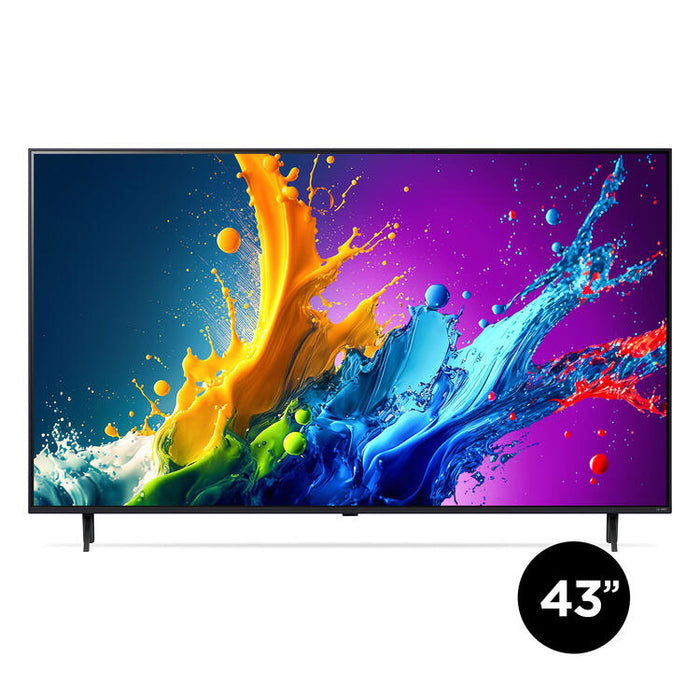 LG 43QNED80TUC | Téléviseur 43" QNED 4K - UHD 4K - Série QNED80 - 60Hz - Processeur IA a5 4K Gen7 - Noir-SONXPLUS.com