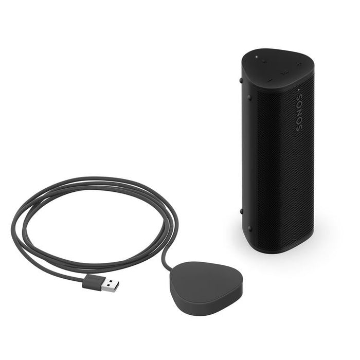 Sonos | Ensemble de Recharge Roam - 1 Haut-parleur Roam 2 portatif - 1 Chargeur Roam - Noir-SONXPLUS Val-des-sources