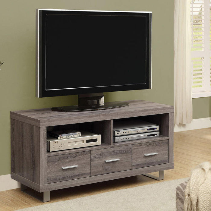 Monarch Specialties I 3250 | Meuble TV - 48" - 3 Tiroirs - Taupe foncé-SONXPLUS Val-des-sources