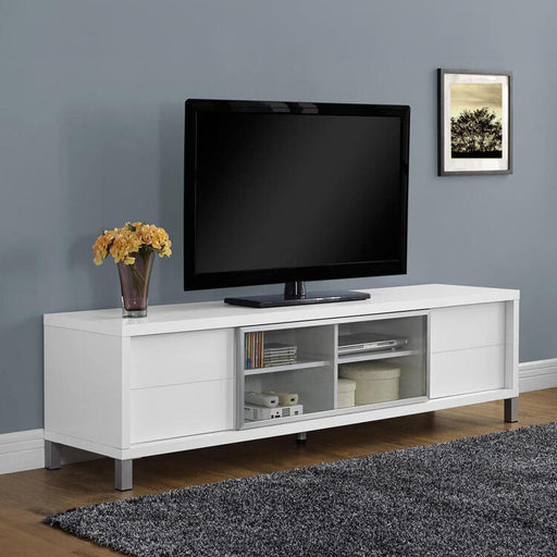 Monarch Specialties I2537 | Meuble Téléviseur - 70" - Blanc-SONXPLUS Val-des-sources